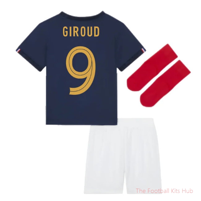 2022-2023 France Home Little Boys Mini Kit (Giroud 9)-unisoccer store